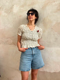 COTTON SLEEVE BLOUSE