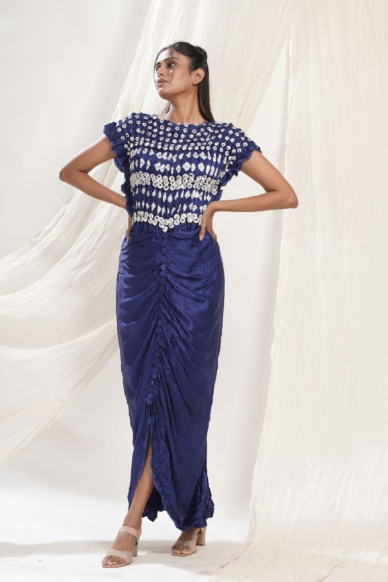 TIE AND DYE FULL LENGTH DRESS